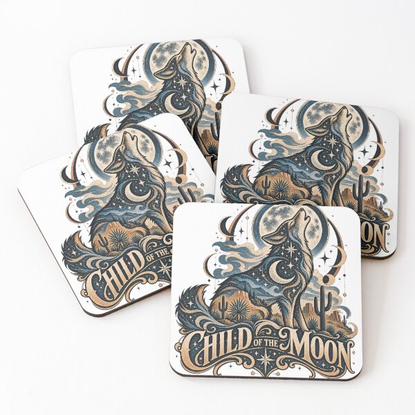 Item preview, Starry Lunar Coyote designed and sold by CleanLine Studio.