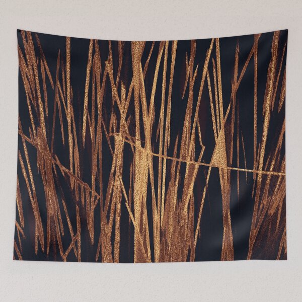 Item preview, Copper Stalks – Glamorous Metallic Botanical Abstract designed and sold by SulkaCreative.