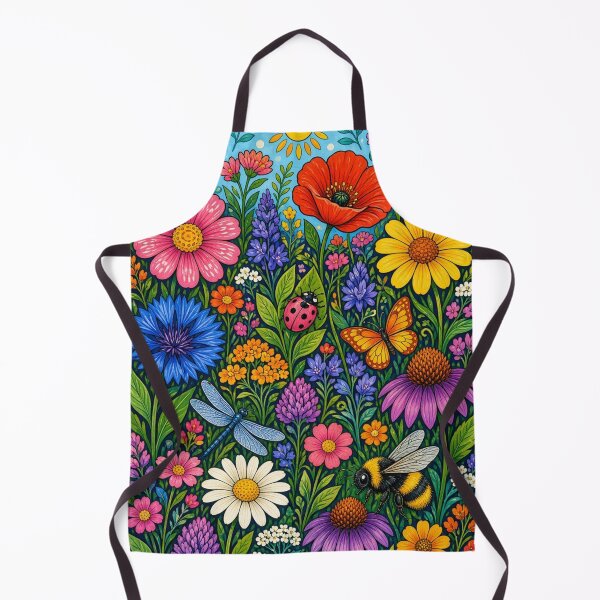 Item preview, Vibrant Pop Folk Art Flower Meadow Wall Art designed and sold by Nexus Space.