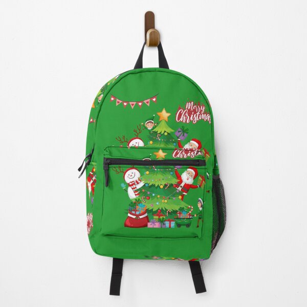 Item preview, A cartoon Christmas celebration with a Christmas tree and Santa Claus  designed and sold by Aisha Reda.