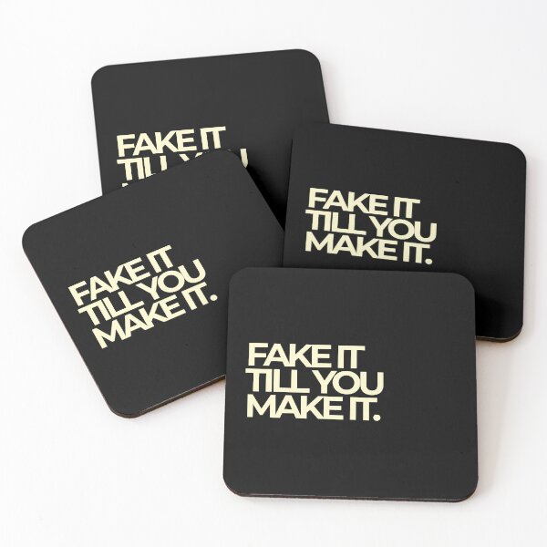 Item preview, Fake It Till You Make It Bold Typography Quote designed and sold by Luz Oroño.