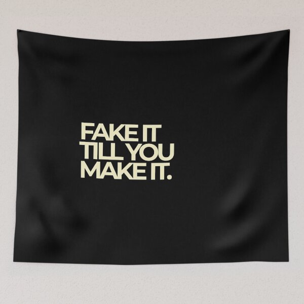 Item preview, Fake It Till You Make It Bold Typography Quote designed and sold by Luz Oroño.