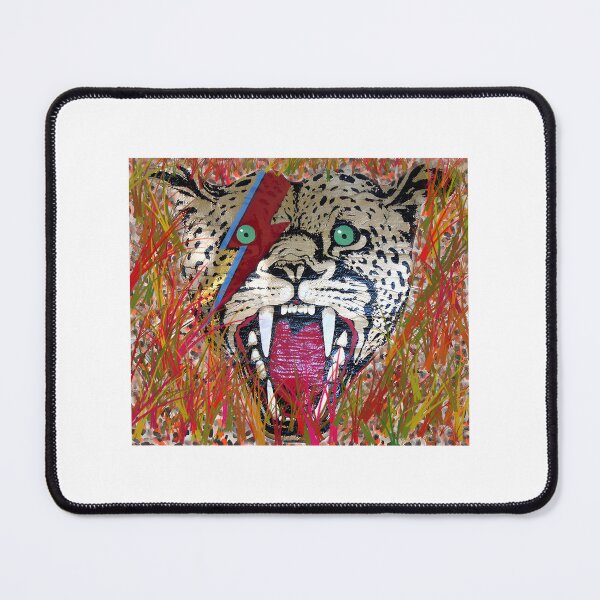 Item preview, Leopard Head in the Reeds Artistic Wildlife Illustration Inspired by Nature designed and sold by IseeRobots.