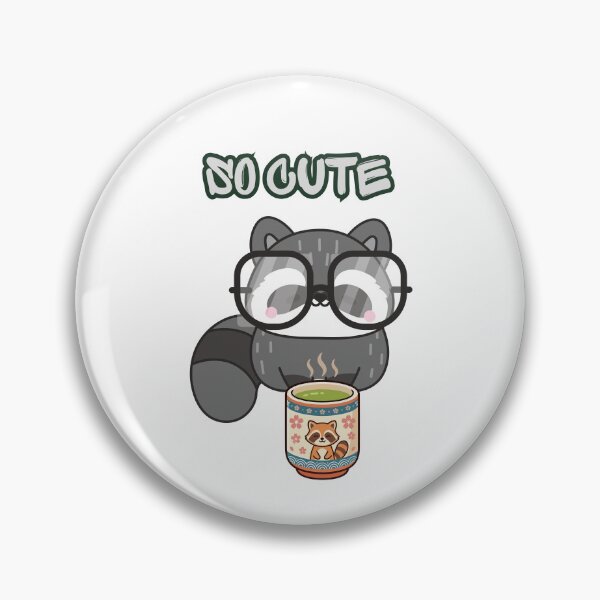 Item preview, So Cute Raccoon Glasses Matcha Green Tea Kawaii Anime Aesthetic designed and sold by LensDyn™.