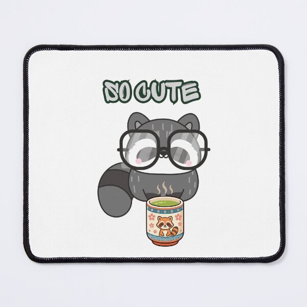 Item preview, So Cute Raccoon Glasses Matcha Green Tea Kawaii Anime Aesthetic designed and sold by LensDyn™.