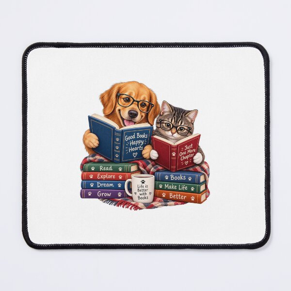 Item preview, Reading with dogs and cats: books improve lives. designed and sold by FootprintofLove.