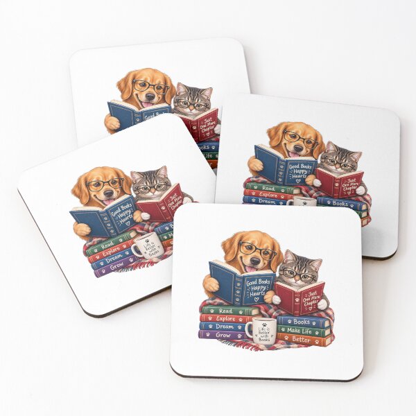 Item preview, Reading with dogs and cats: books improve lives. designed and sold by FootprintofLove.