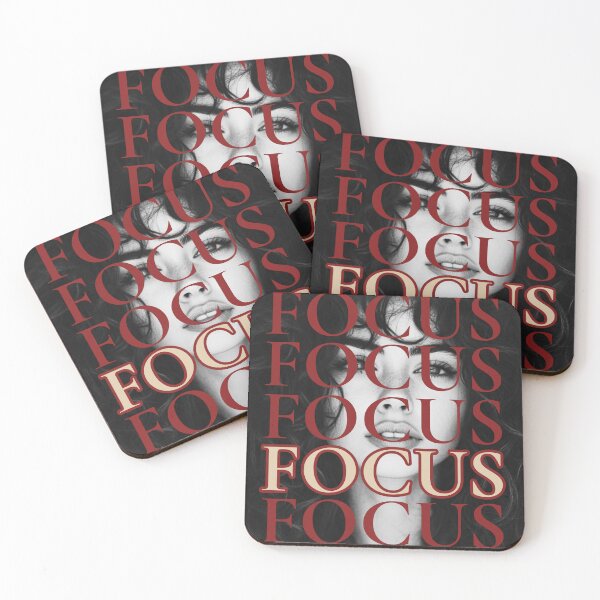 Item preview, FOCUS Graphic Typography Black and Red Woman Portrait Sticker designed and sold by velvetwings.