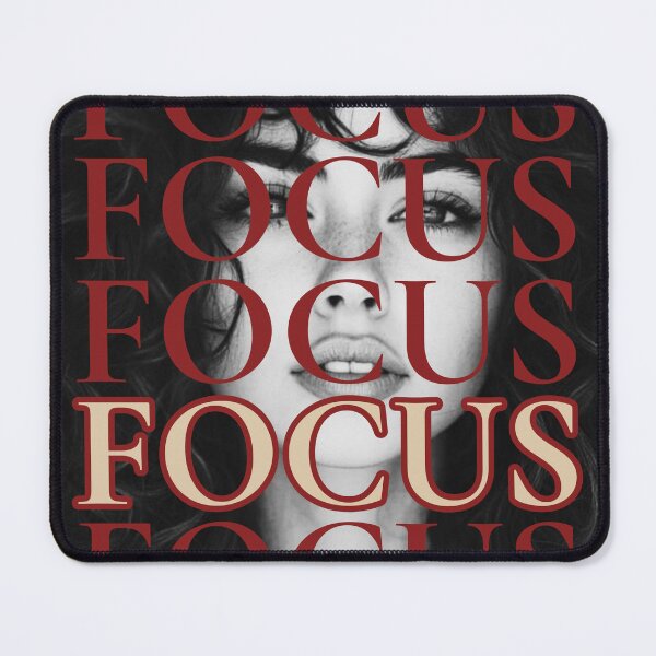 Item preview, FOCUS Graphic Typography Black and Red Woman Portrait Sticker designed and sold by velvetwings.