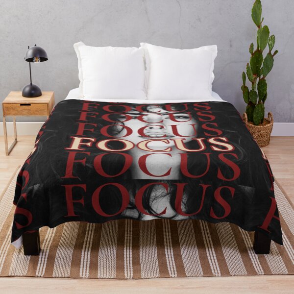 Item preview, FOCUS Graphic Typography Black and Red Woman Portrait Sticker designed and sold by velvetwings.