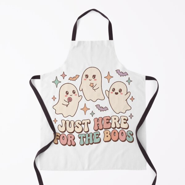Item preview, Just Here For The Boos Cute Pastel Ghost Halloween Funny Retro Spooky Season shirt and sticker Design designed and sold by Billium Halder.