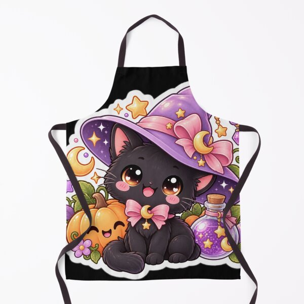 Item preview, Cute Kawaii Halloween Witch Cat Sticker designed and sold by Christiana-Art.