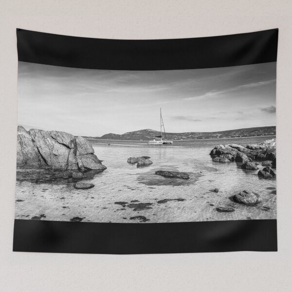 Item preview, Catamaran Vibe B&W Stranded in South Africa fine art designed and sold by Faith Based Decor & Art &Gifts.