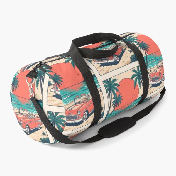 Item preview, Vintage Red Convertible by the Beach – Retro Coastal Drive Summer Design designed and sold by Sea Gem.