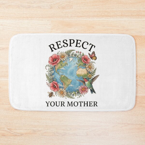 Item preview, Respect Your Mother Earth Floral Hummingbird designed and sold by NoeValdric.