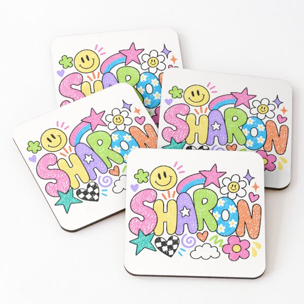 Item preview, Sharon Colorful Doodle Name Art – Cute Retro Crayon Style designed and sold by looplandger.