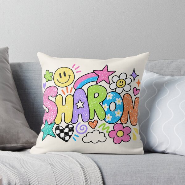 Artikelvorschau, Sharon Colorful Doodle Name Art – Cute Retro Crayon Style entworfen und verkauft von looplandger.