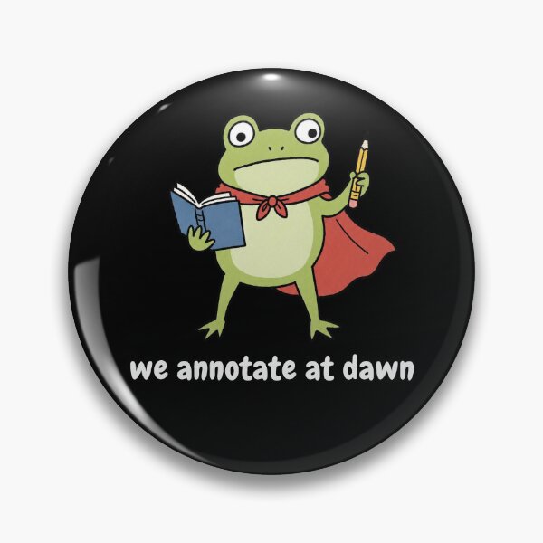 Item preview, We Annotate at Dawn English Teacher Frog Funny School Reader designed and sold by CraftStudioAM.