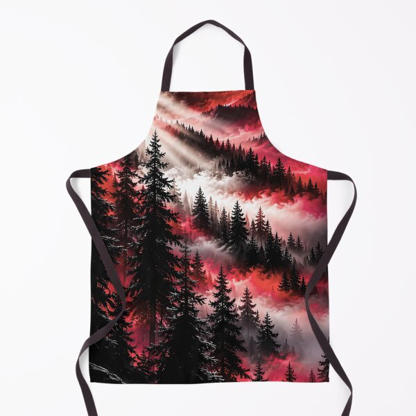 Item preview, Misty Pine Forest Under Crimson Sunbeams designed and sold by Faissal Thomass.