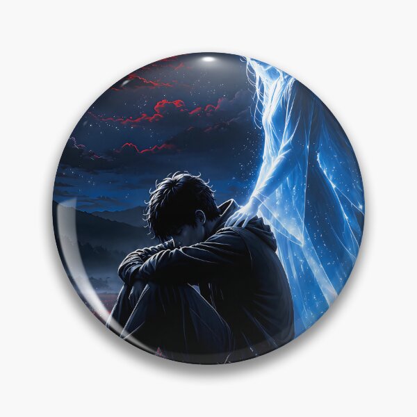 Item preview, Guardian Spirit Comforting Boy Under Full Moon designed and sold by Faissal Thomass.