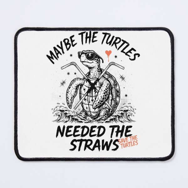 Item preview, Maybe the Turtles Needed the Straws Funny Turtle Sea Humor designed and sold by Redgiant87x.
