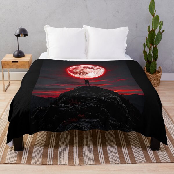 Item preview, Holding The Giant Red Blood Moon On Mountain Peak designed and sold by Faissal Thomass.
