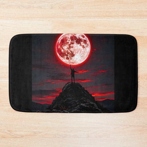 Item preview, Holding The Giant Red Blood Moon On Mountain Peak designed and sold by Faissal Thomass.