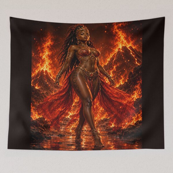 Item preview, Volcanic Fire Queen. designed and sold by 5PalmsCreative.
