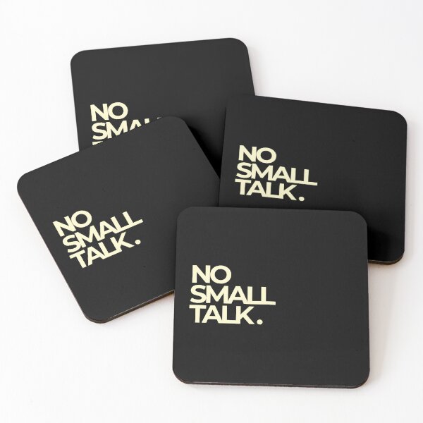 Item preview, No Small Talk Minimalist Bold Typography Quote designed and sold by Luz Oroño.
