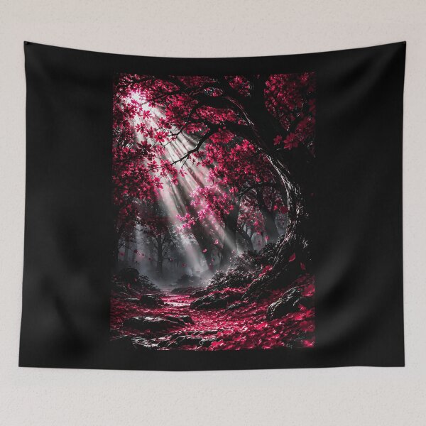 Item preview, Crimson Forest Sunlight Through Autumn Woods designed and sold by Faissal Thomass.