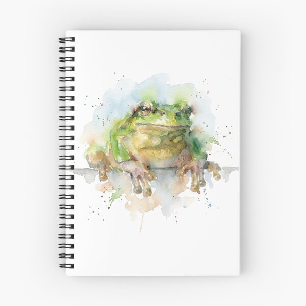 Item preview, Vibrant Green Tree Frog Watercolor Art designed and sold by caracatita75.