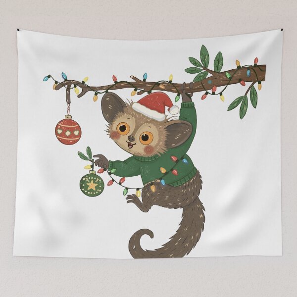 Item preview, Festive Aye-Aye Christmas designed and sold by Iqrapixels.