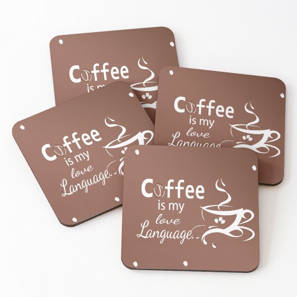 Item preview, Coffee Is My Love Language – Typography & Line Art Coffee Design designed and sold by Carftora786.