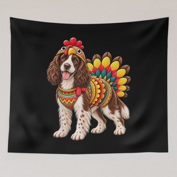 Item preview, Thanksgiving Spaniel Dog in a Turkey Costume designed and sold by NoeValdric.