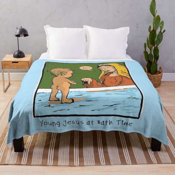 Item preview, Young Jesus at Bath Time designed and sold by Lifer Art and Design.