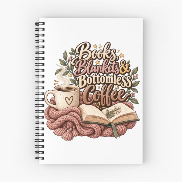 Item preview, Books, Blankets & Bottomless Coffee – Cozy Book Lover Design designed and sold by TessAdventures.