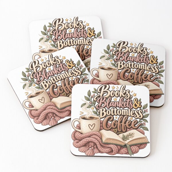 Item preview, Books, Blankets & Bottomless Coffee – Cozy Book Lover Design designed and sold by TessAdventures.
