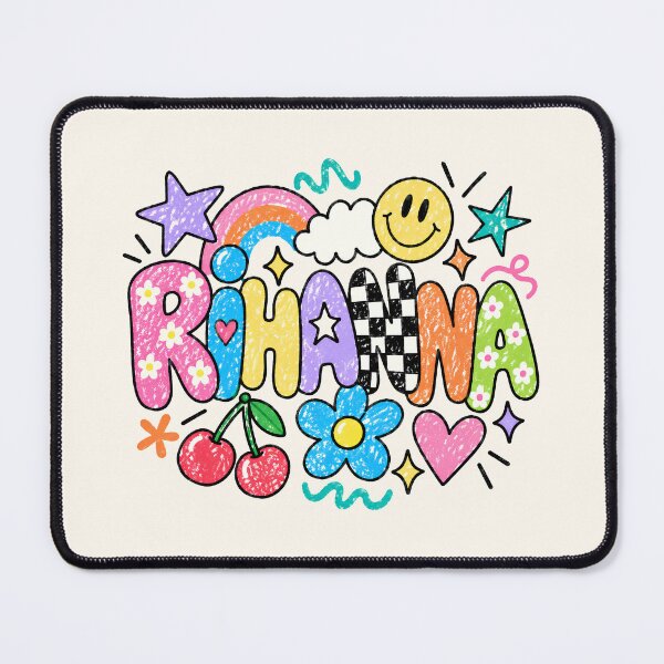 Item preview, Rihanna Colorful Doodle Name Art – Cute Retro Crayon Style designed and sold by looplandger.