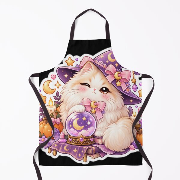 Item preview, Cute Kawaii Persian Witch Cat Halloween Sticker designed and sold by Christiana-Art.