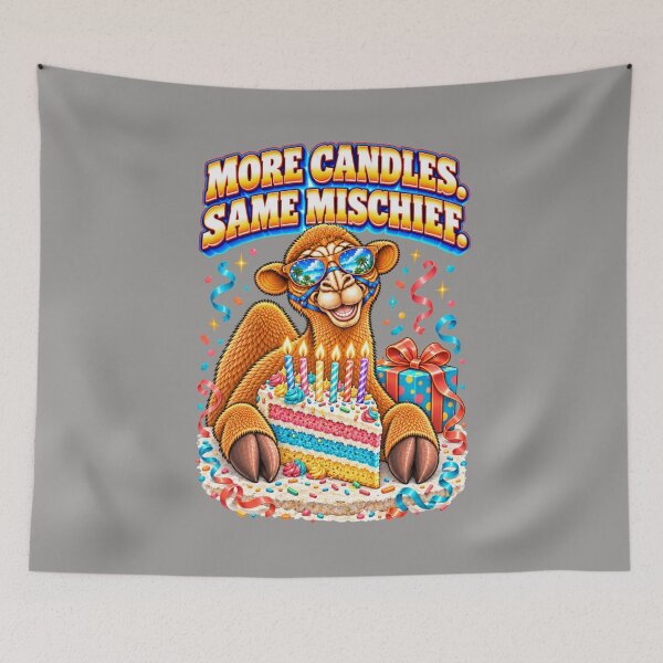 Item preview, More Candles. Same Mischief – Funny Camel T-Shirt Animal Graphic Camel T-Shirt designed and sold by Camel & Quirk.