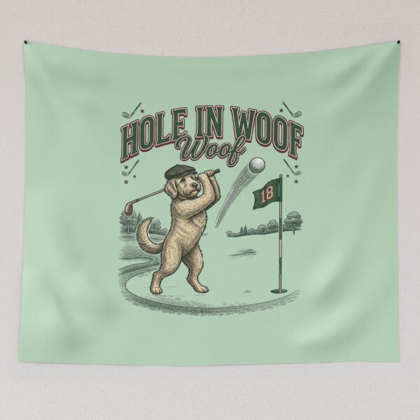 Item preview, Hole in Woof Funny Golf Dog designed and sold by FurRealStudioCo.