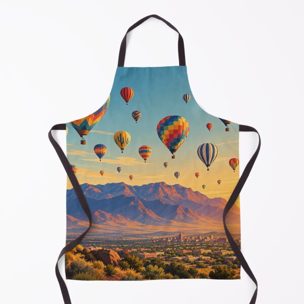 Item preview, Colorful Hot Air Balloons Over the Sandia Mountains designed and sold by MoonSkyArt.