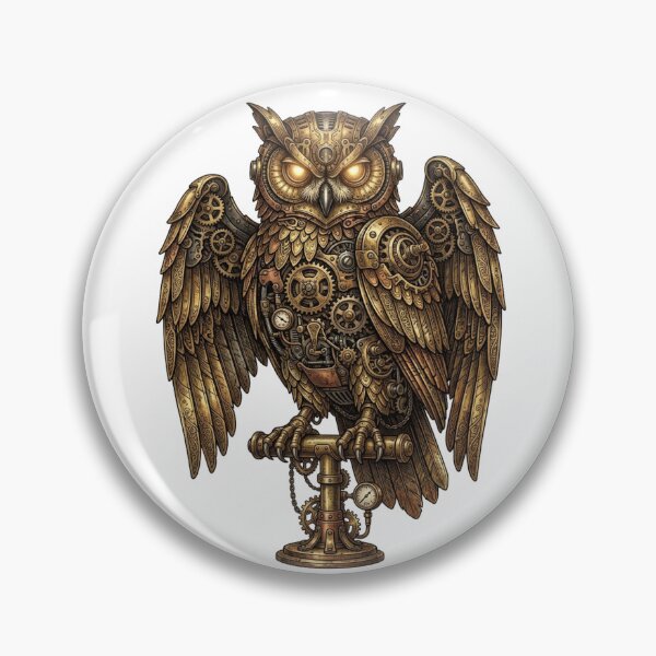 Item preview, Steampunk Mechanical Owl Art designed and sold by RoyalDeluxGo.