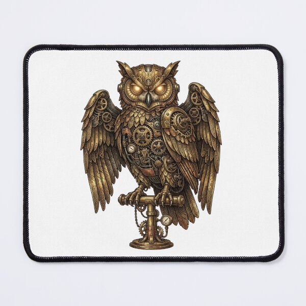 Item preview, Steampunk Mechanical Owl Art designed and sold by RoyalDeluxGo.