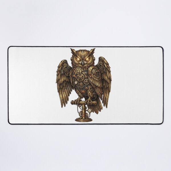 Item preview, Steampunk Mechanical Owl Art designed and sold by RoyalDeluxGo.