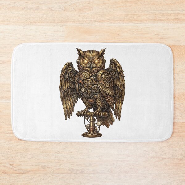 Item preview, Steampunk Mechanical Owl Art designed and sold by RoyalDeluxGo.