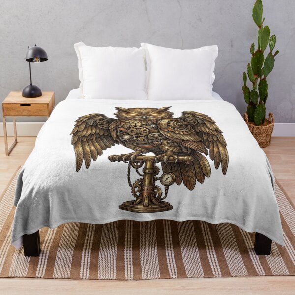 Item preview, Steampunk Mechanical Owl Art designed and sold by RoyalDeluxGo.