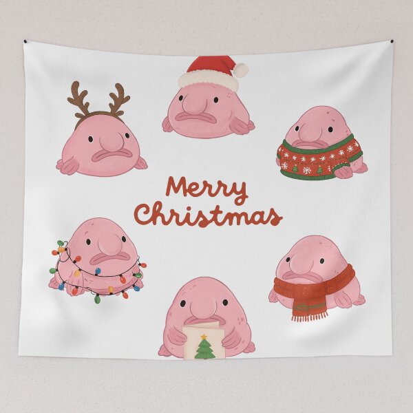 Item preview, Festive Blobfish Christmas designed and sold by Iqrapixels.