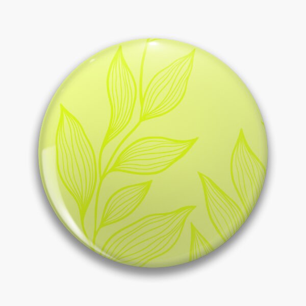 Item preview, Delicate Line Art Botanical Leaf Pattern - Bright on Light Chartreuse designed and sold by Frohyou.