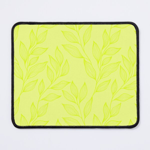 Item preview, Delicate Line Art Botanical Leaf Pattern - Bright on Light Chartreuse designed and sold by Frohyou.